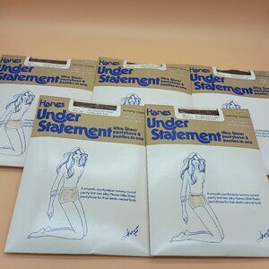 Vtg 1977 NEW Hanes Under Statement Pantyhose & Panties Size C Style 970 5 PAIR